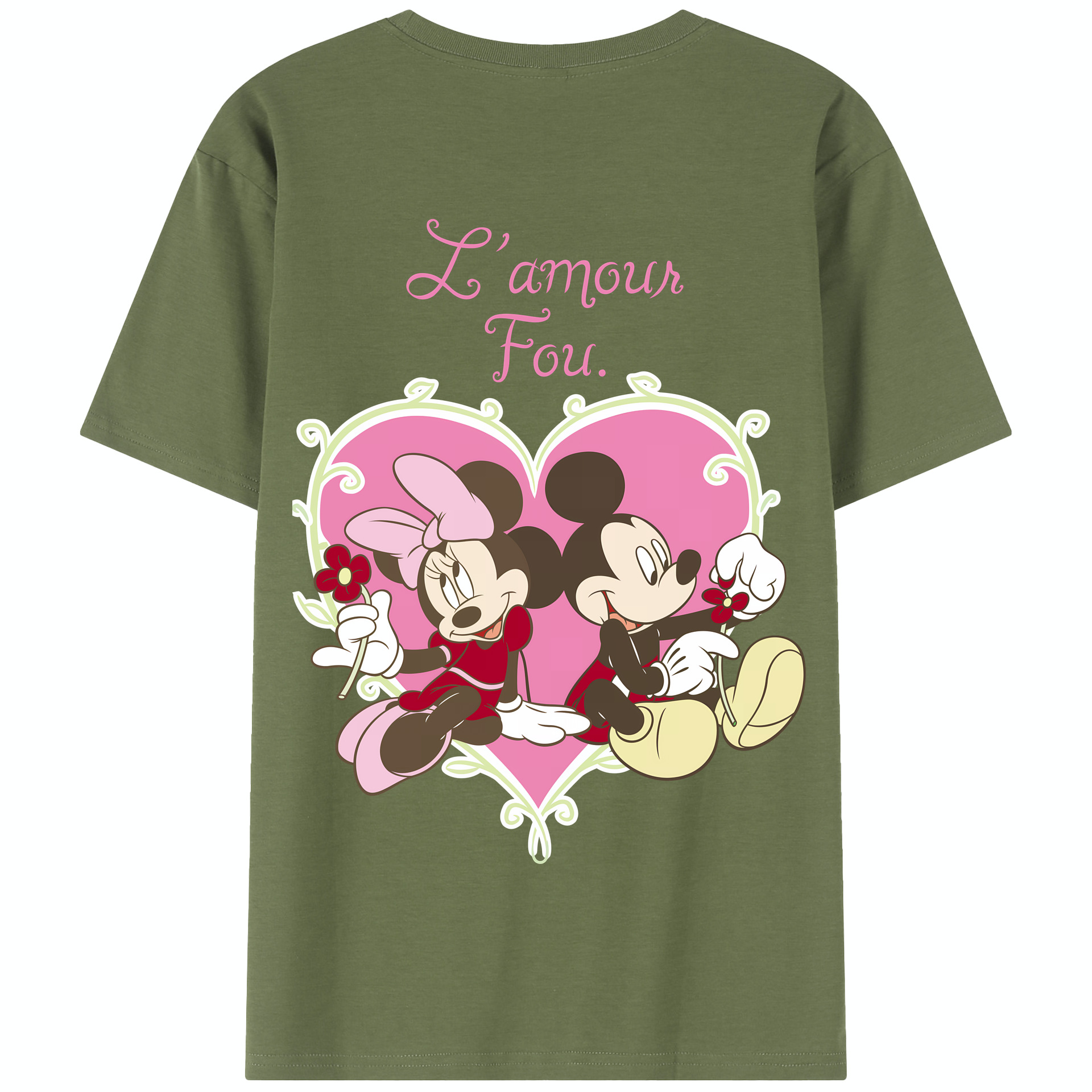 （画像用） ミッキーマウス Mickey Mouse 綿100％半袖Tシャツ（背面プリント）